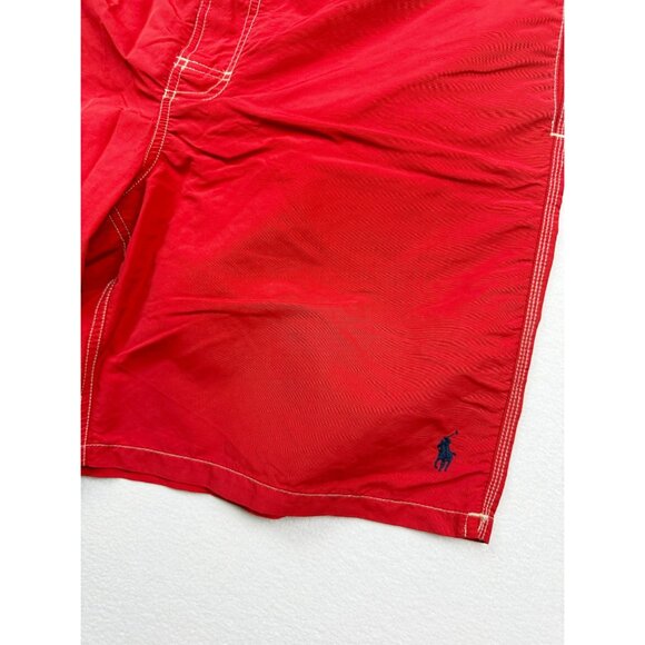 POLO RALPH LAUREN Swim Trunks Size XL Mens Lined Cargo Pocket Navy Pony Red - Picture 3 of 10